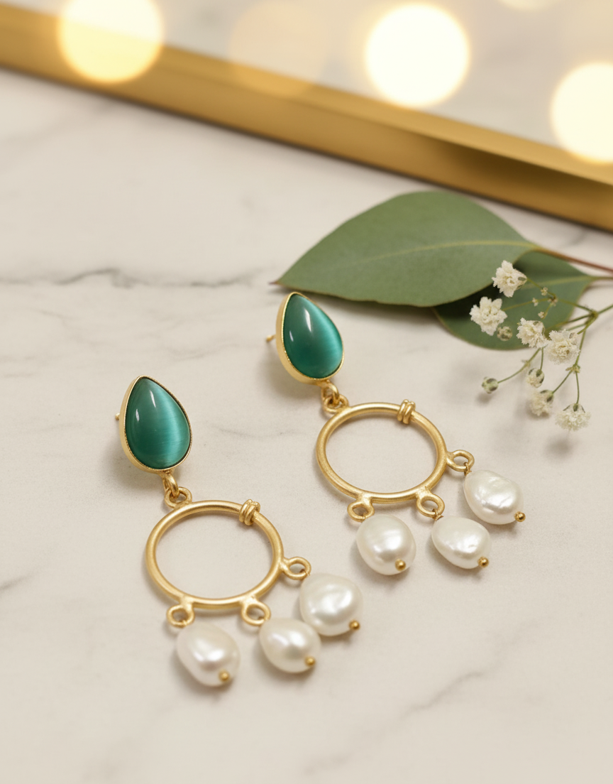 Baroque Pearl & Teardrop Charm