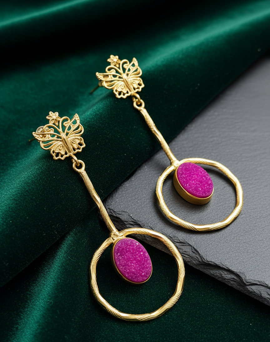 Fuchsia Flutter Earrings