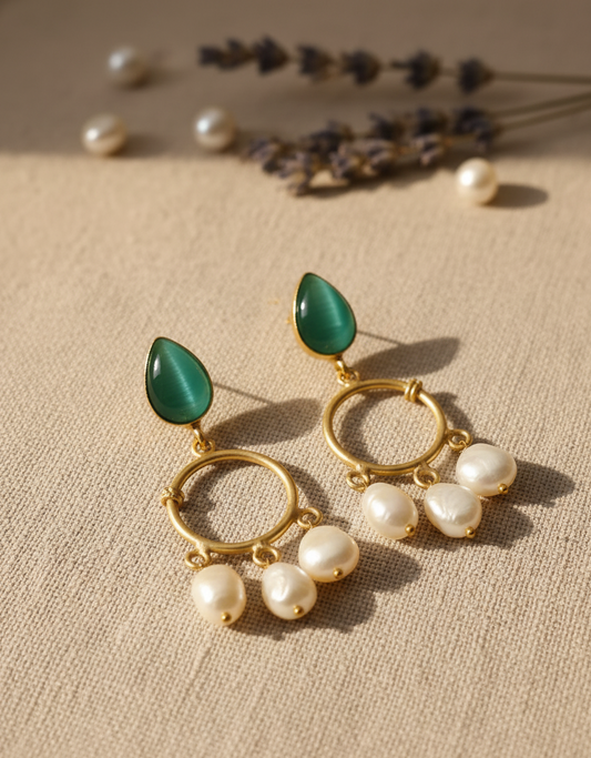 Baroque Pearl & Teardrop Charm