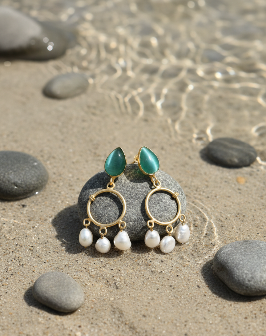 Baroque Pearl & Teardrop Charm