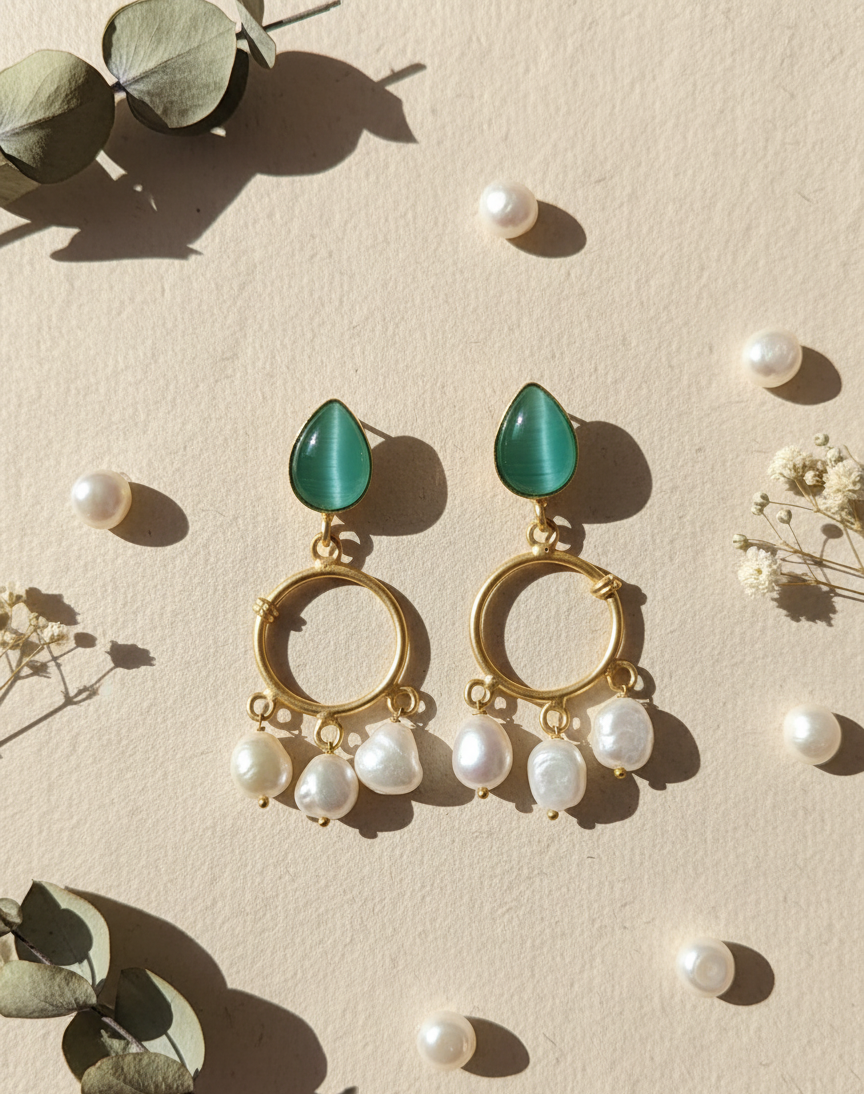 Baroque Pearl & Teardrop Charm