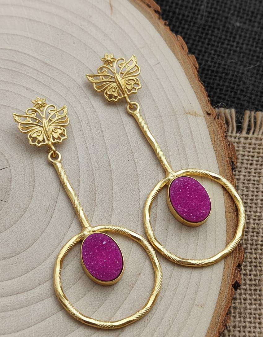 Fuchsia Flutter Earrings