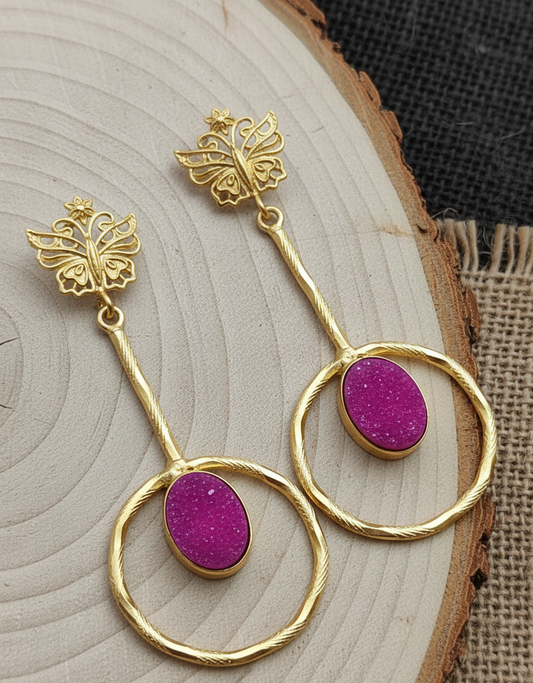 Fuchsia Flutter Earrings