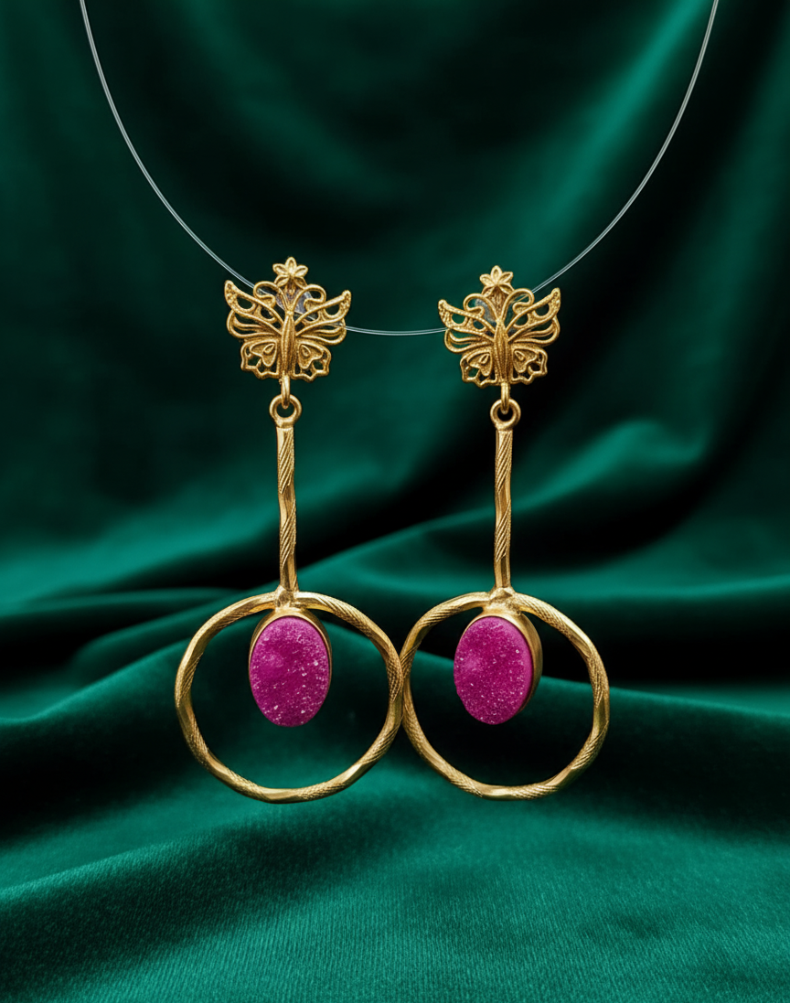 Fuchsia Flutter Earrings