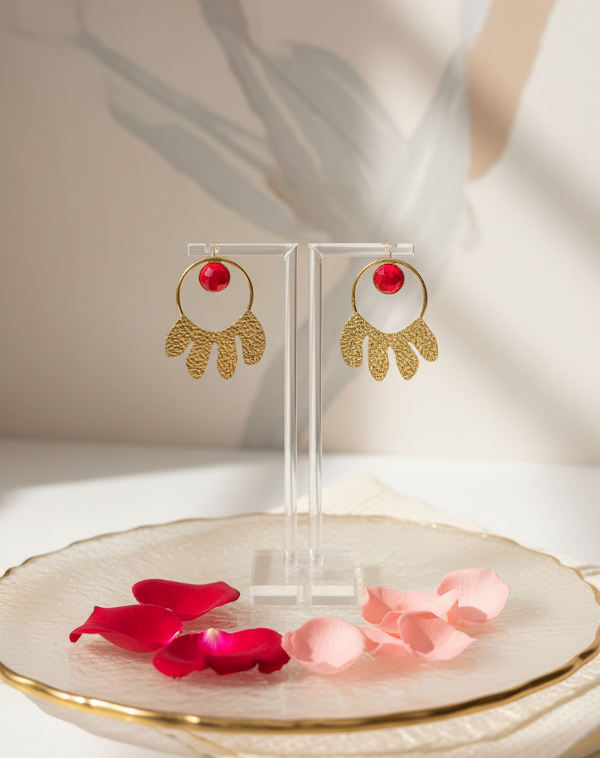 Hammered  Sunburst Earrings