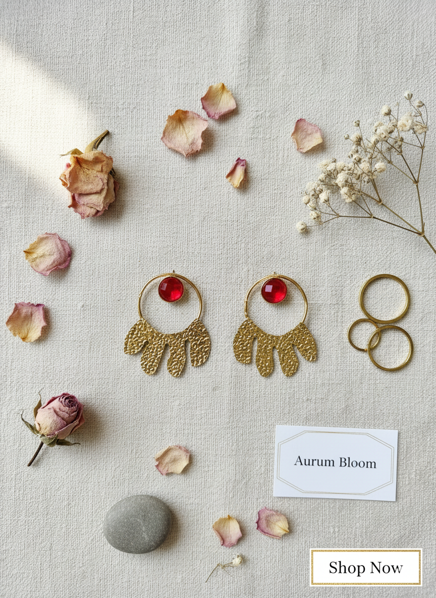 Hammered  Sunburst Earrings