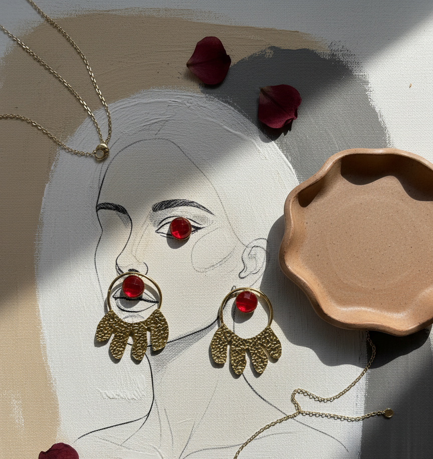 Hammered  Sunburst Earrings